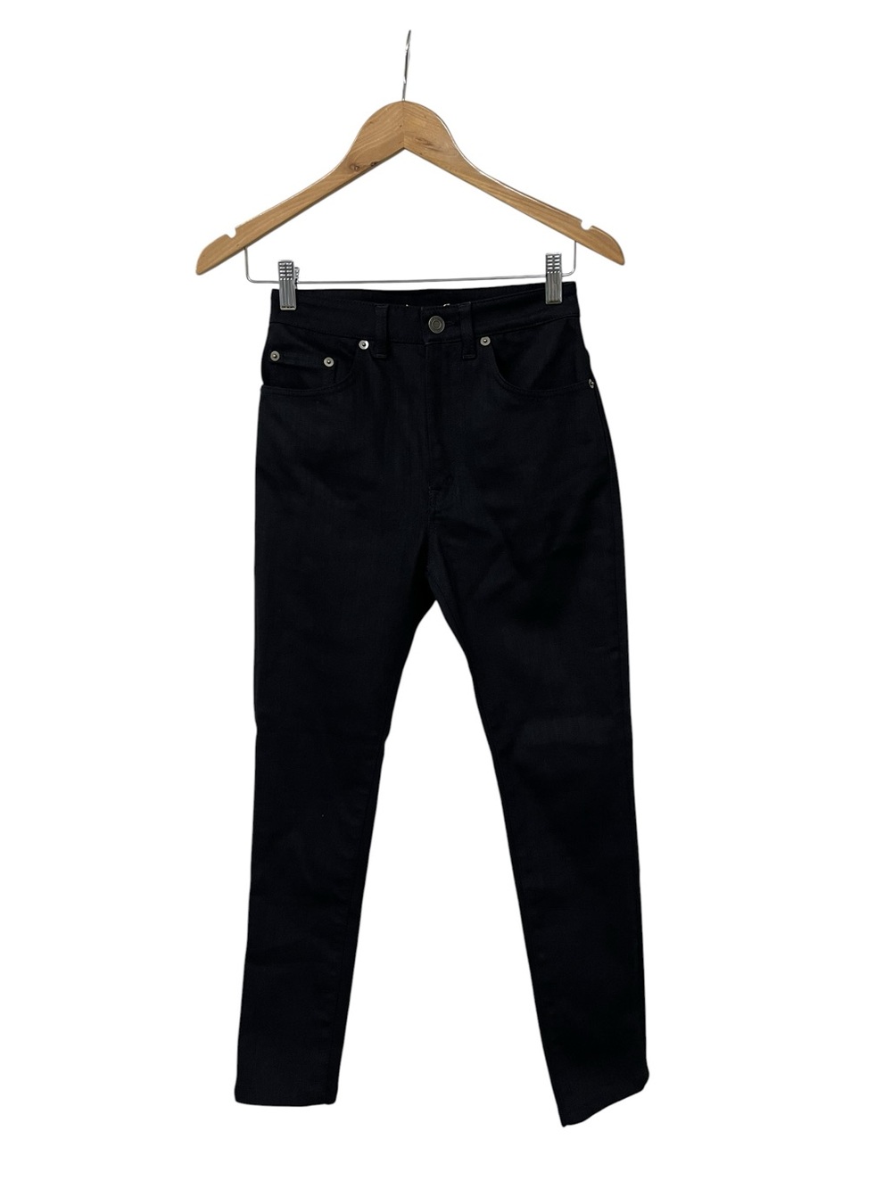Saint Laurent Womens Black High Rise Skinny Jeans 27